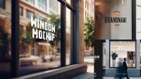 7842+ Window Signage Mockup Versatile and Modern PSD Mockup