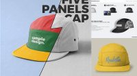 7845+ 5 Panel Hat Mockup Professional PSD Template