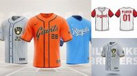 7852+ Baseball Jersey Template Psd PSD File for Designers