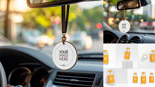 7856+ Car Air Freshener Mockup Free Easy Editable