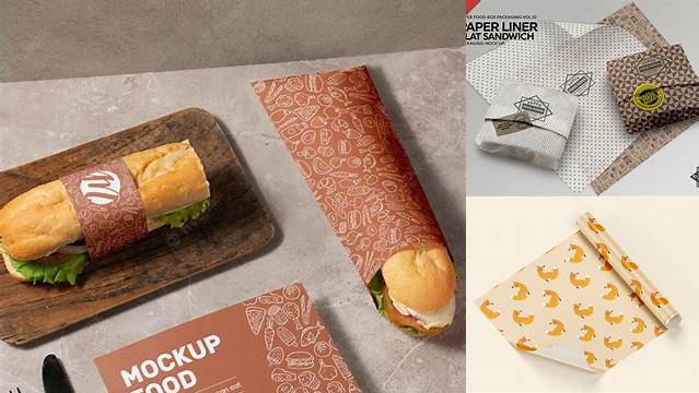 7858+ Sandwich Wrapping Paper Mockup Free Modern PSD Templates