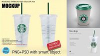 787+ Starbucks Cold Cup Mockup Free Editable Photoshop File