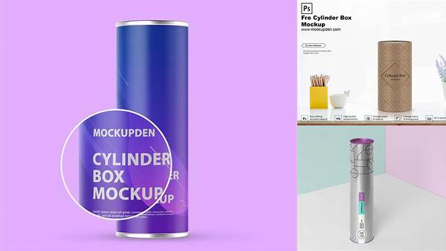 7883+ Cylinder Box Mockup Professional PSD Template