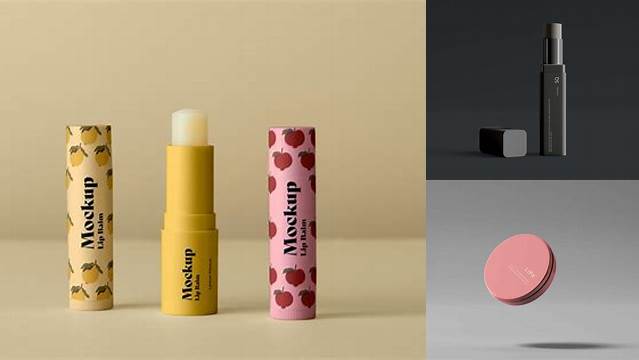 7894+ Lip Balm Mockup Stylish Free PSD