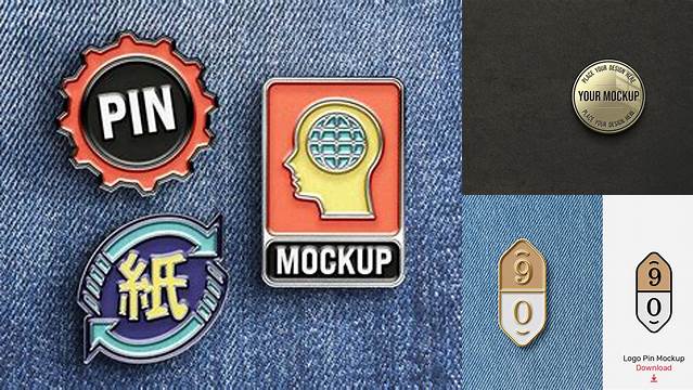 7895+ Enamel Pin Mockup For Free Download