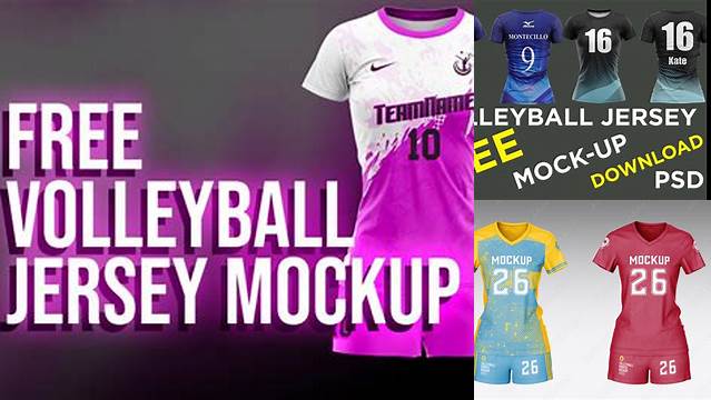 7910+ Volleyball Jersey Mockup Free PSD File for Designers