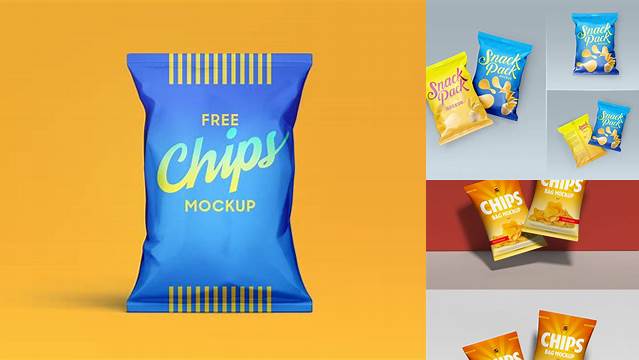 7918+ Chips Packaging Mockup Free Graphic Resource