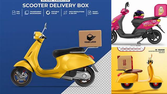 7924+ Delivery Motorcycle Mockup Free PSD Mockup Resource