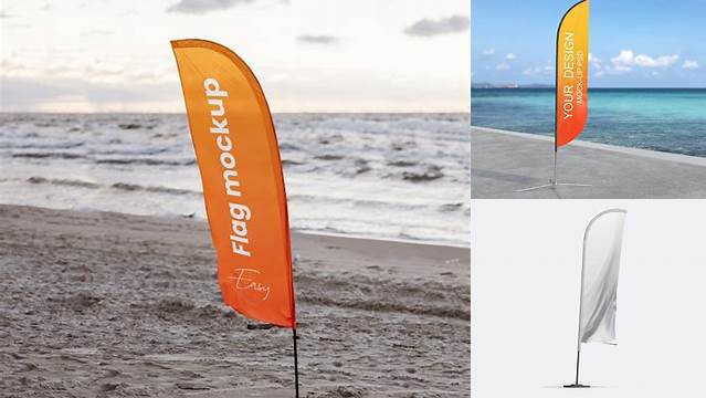 793+ Beachflag Mockup Free Digital Download