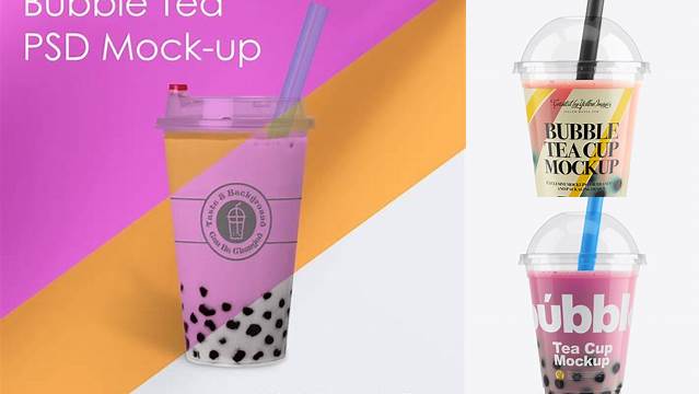 7934+ Bubble Tea Cup Mockup Free Download Include TIFF