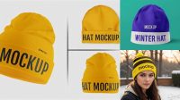 7958+ Winter Hat Mockup Free Layered Photoshop Template