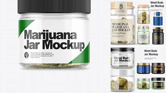 7973+ Weed Jar Mockup PSD File Download