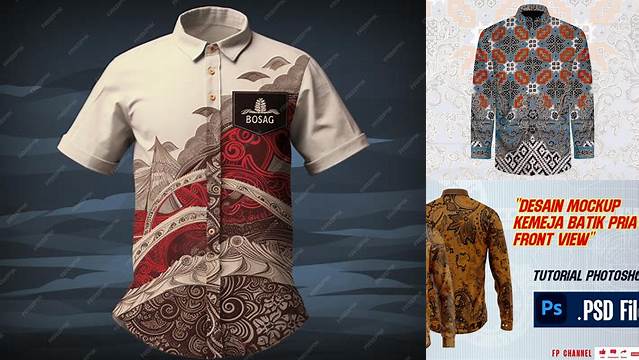 8002+ Mockup Batik Free Photoshop Mockup Design