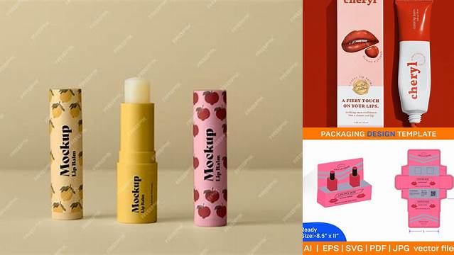 801+ Lip Tint Packaging Layout PSD Download