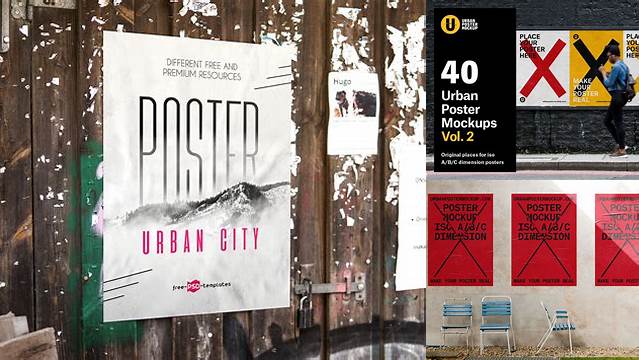 8012+ Free Urban Poster Mockup Digital Download