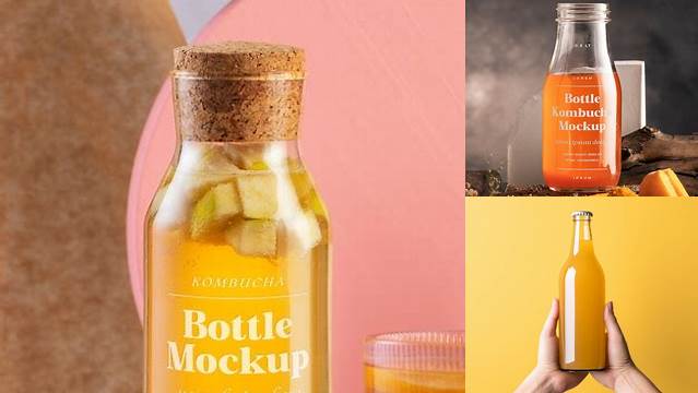 802+ Kombucha Bottle Mockup Free For Free Download