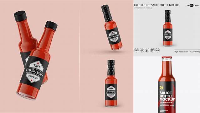 8049+ Hot Sauce Mockup For Free Download