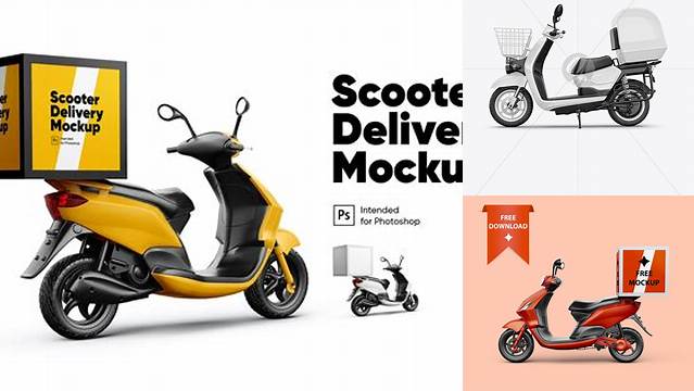 8050+ Scooter Delivery Mockup Free Smart PNG Image