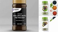 8061+ Spice Bottle Mockup PSD Free Download