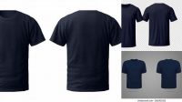 8063+ Mock Up Kaos Navy Easy to Use PSD