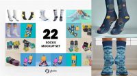 8066+ Sock Mockup Generator Best for Showcase