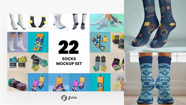 8066+ Sock Mockup Generator Best for Showcase