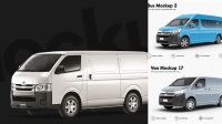 8067+ Toyota Hiace Van Mockup Free Download Smart PNG Image