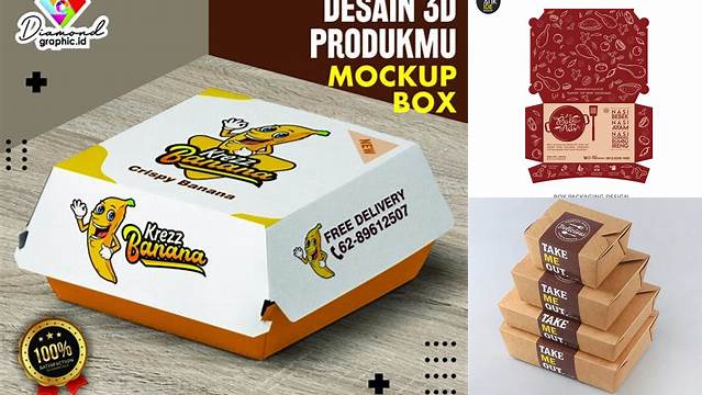 8071+ Mockup Box Makanan Include TIFF