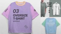 8072+ Oversized T-shirt Mockup Easy Editable