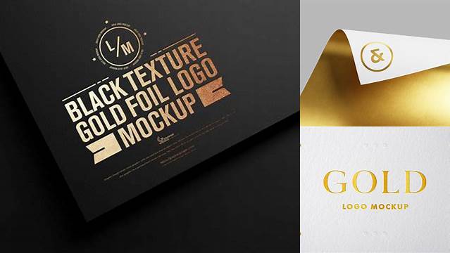 8075+ Gold Foil Mockup For Free Download