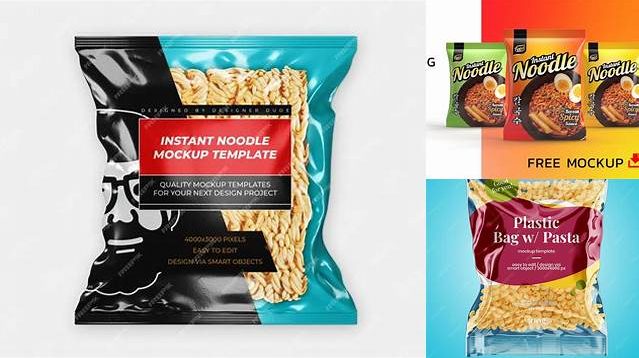 8084+ Instant Noodle Mockup Free Customizable Design Files