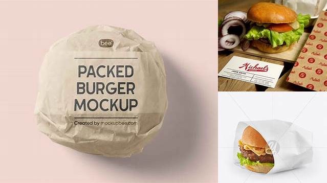 811+ Burger Wrap Mockup Hight Resolution