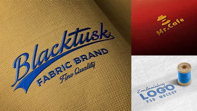 812+ Fabric Embroidered Logo Mockup Free Download Editable Design File