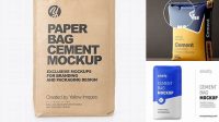 8128+ Free Cement Bag Mockup For Free Download