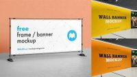 8136+ Horizontal Banner Mockup PSD Free Download