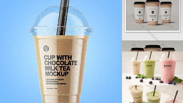 8143+ Milk Tea Mockup Free High-Quality Editable PSD