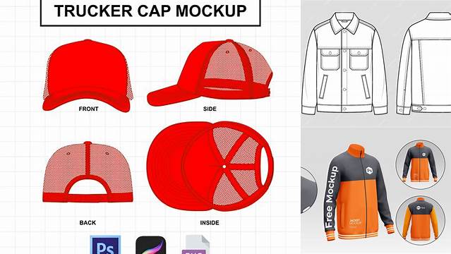 815+ Trucker Jacket Mockup Free Photoshop Mockup Design