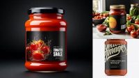 8154+ Tomato Sauce Jar Mockup Free PSD Download