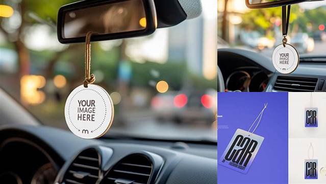 816+ Car Air Freshener Mockup Psd Smart PNG Image