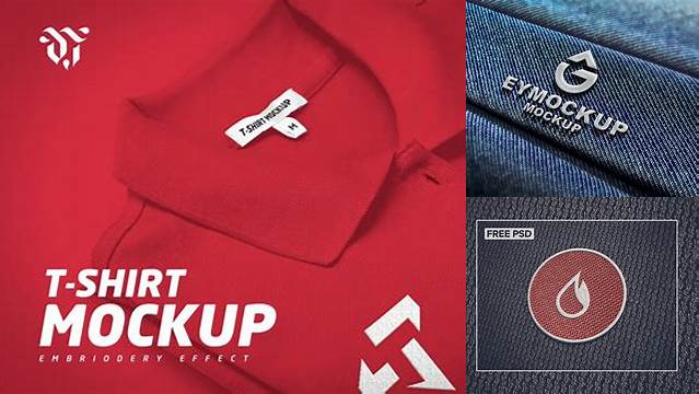 8166+ T Shirt Embroidery Mockup Digital Resource Free Download