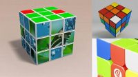 8176+ Rubik's Cube Mockup Free Free PSD