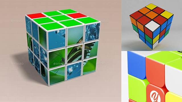 8176+ Rubik's Cube Mockup Free Free PSD