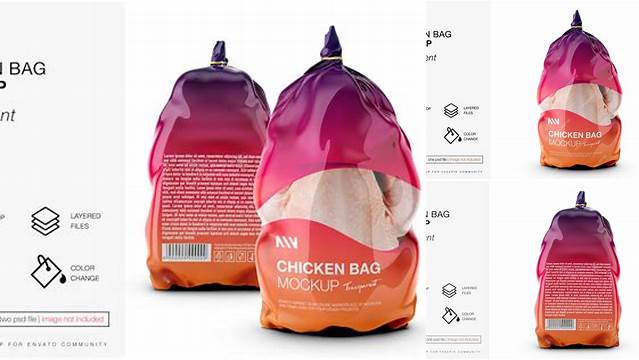 8185+ Chicken Bag Mockup Editable Photoshop File