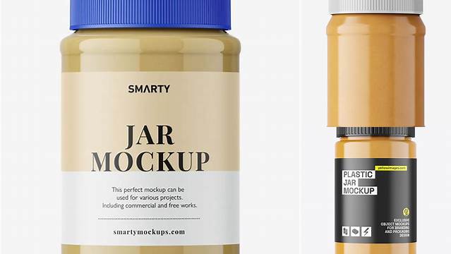 8189+ Peanut Butter Jar Mockup Smart PNG Image