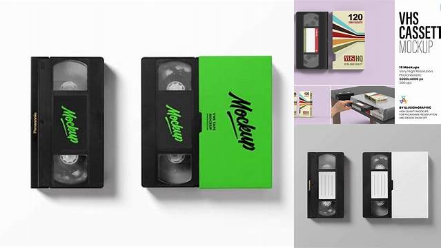 8195+ Vhs Tape Mockup Include TIFF