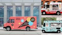 8197+ Ice Cream Van Mockup High-Resolution PSD Download