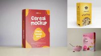 8235+ Cereal Box Free Mockup Professional PSD Template