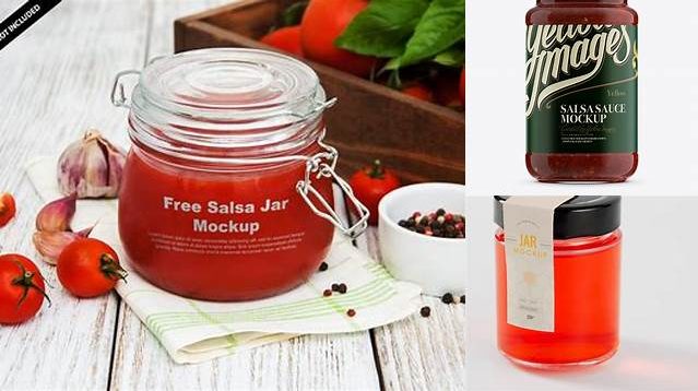 824+ Salsa Jar Mockup PSD Free Download