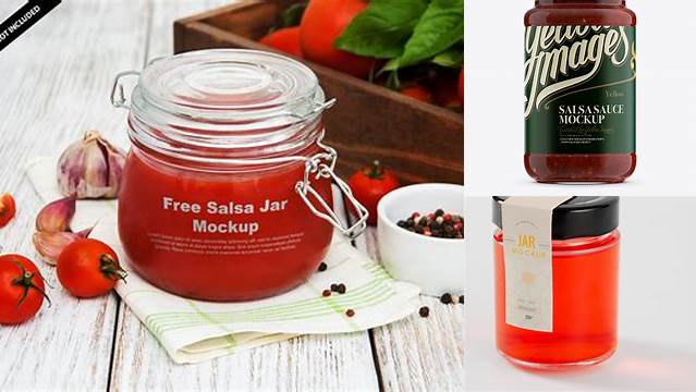 824+ Salsa Jar Mockup PSD Free Download