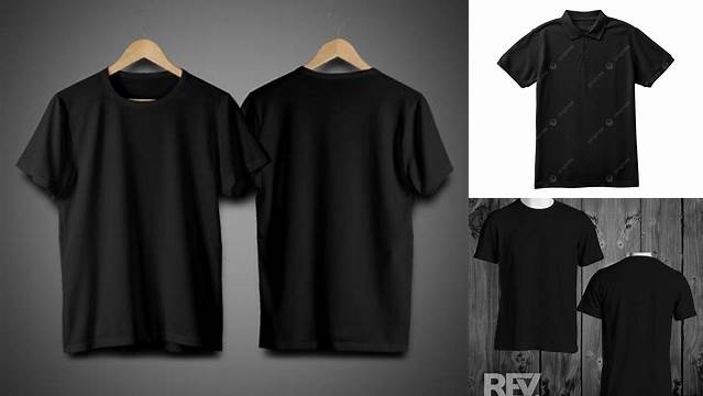 8245+ Mockup Kaos Polos Hitam Include TIFF